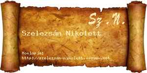 Szelezsán Nikolett névjegykártya